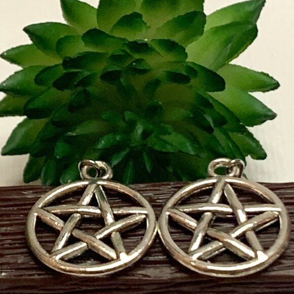 Pentagram Earring, Pentagram Jewelry, Punk Goth Jewelry, Punk Goth Earring, Gift - Picture 2 of 6